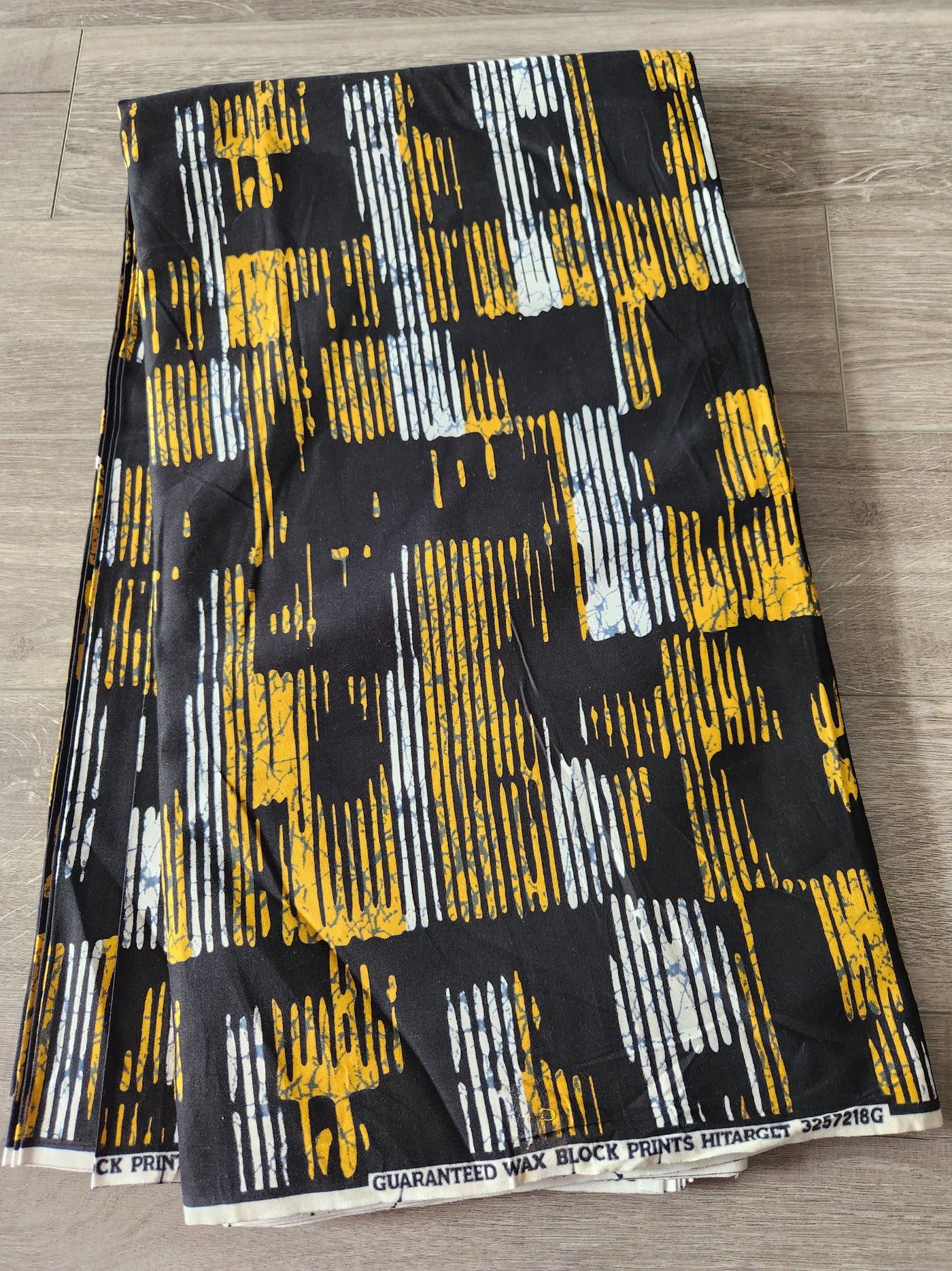 Black and Beige African Print Fabric, Ankara Fabric, AF104