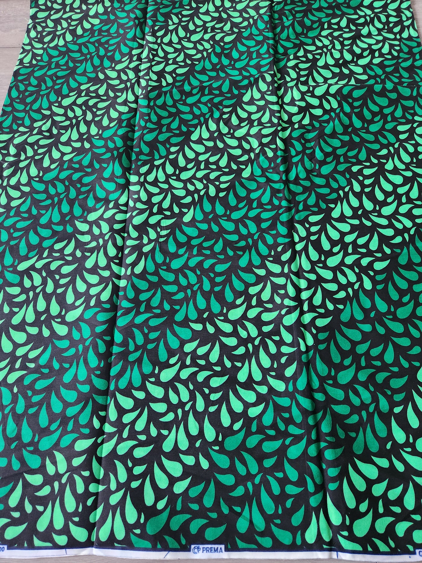 Green and Black African Print Fabric, Ankara Fabric, AF92