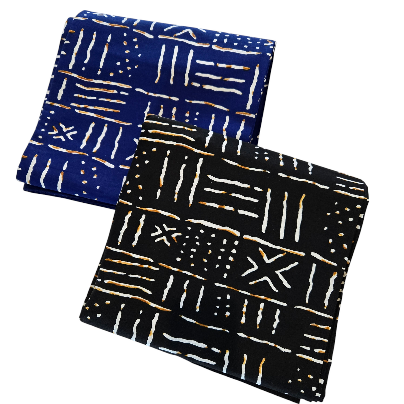 Blue and Black Mix and Match Tribal African Print Fabric, Ankara Fabric