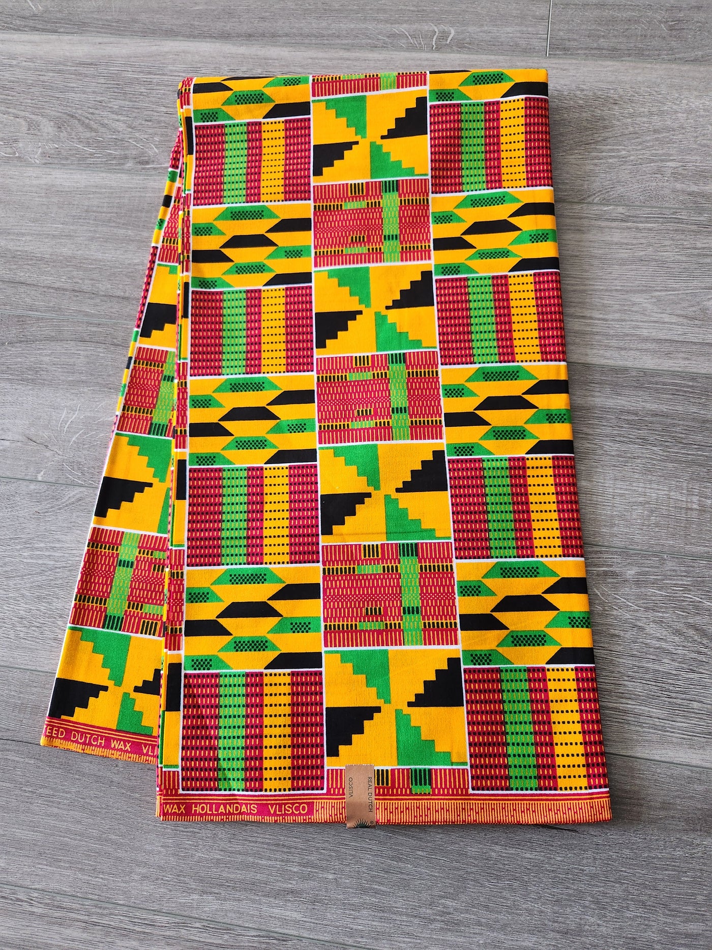 Yellow Kente African Print Fabric, Ankara Fabric AF32