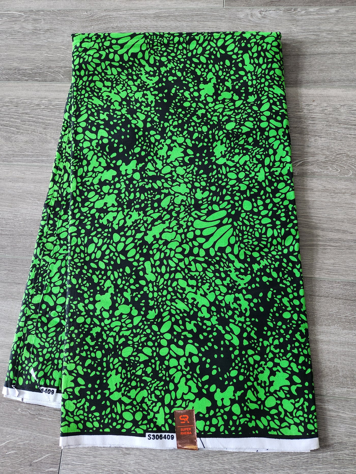 Green and Black Mix and Match African Fabric