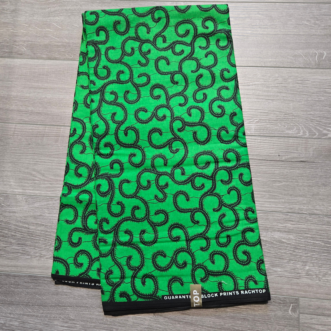 Green and Black African Print Fabric, Ankara Fabric, 100% Cotton Fabric, AF365