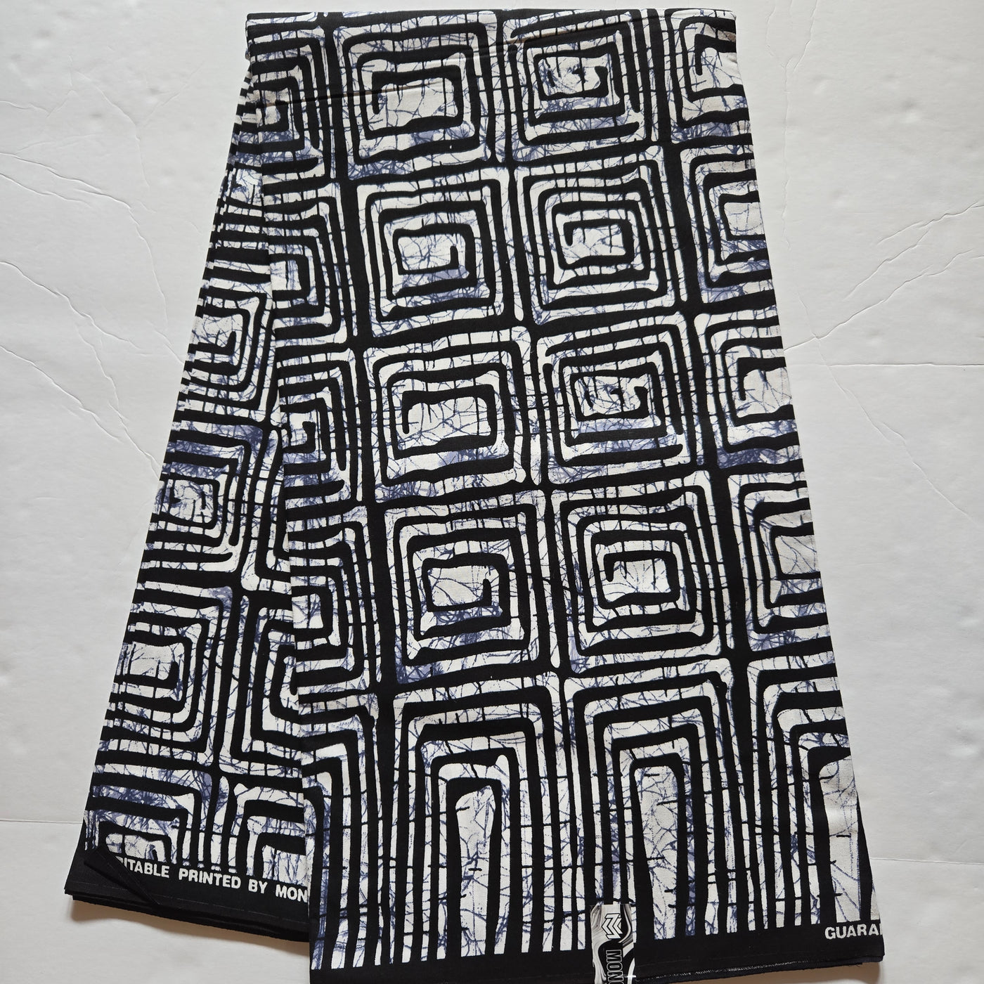 White and Black Monochrome African Print Fabric, Ankara Fabric AF327