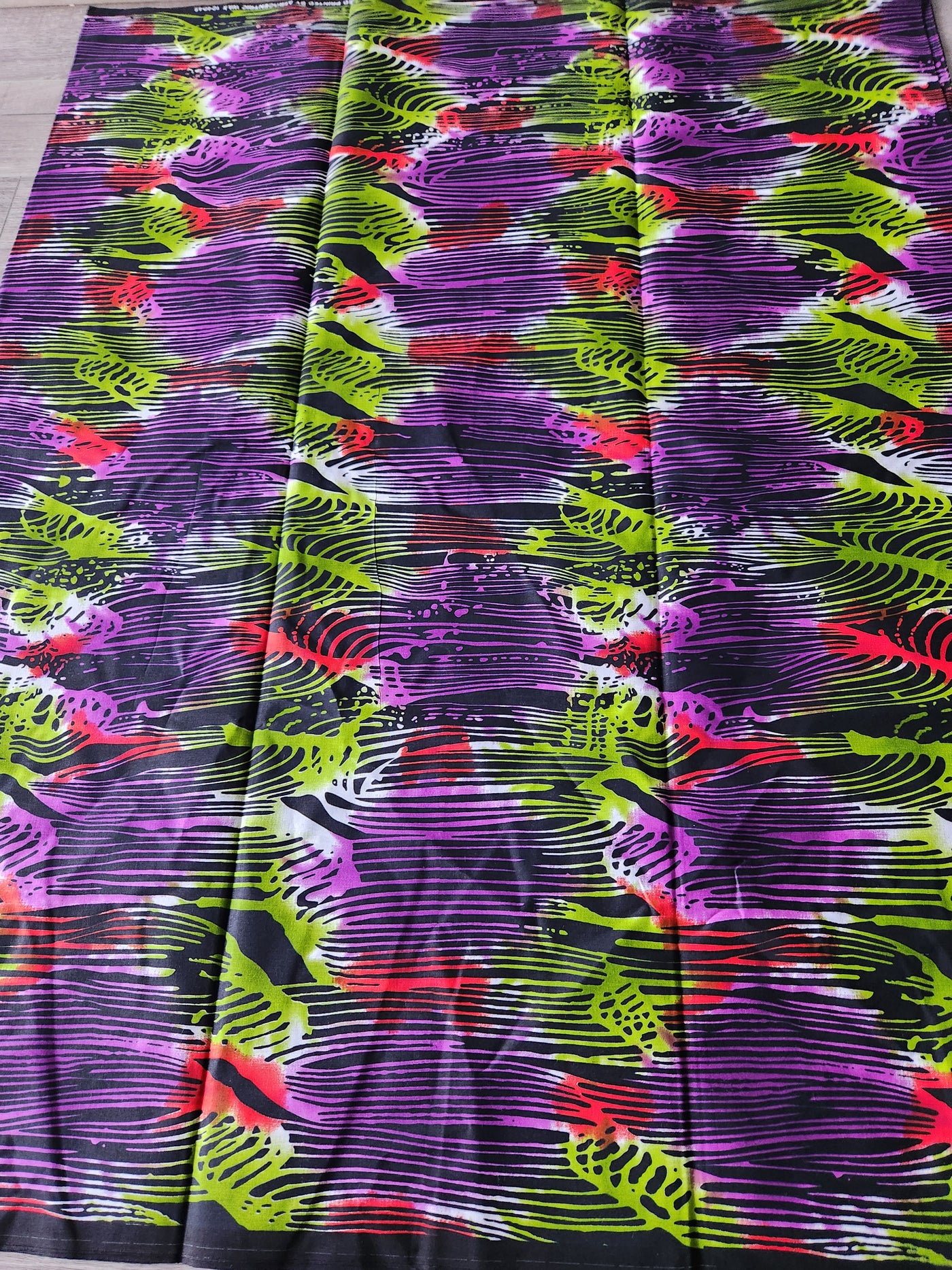 Purple and Green African Print Fabric, Ankara Fabric, AF195