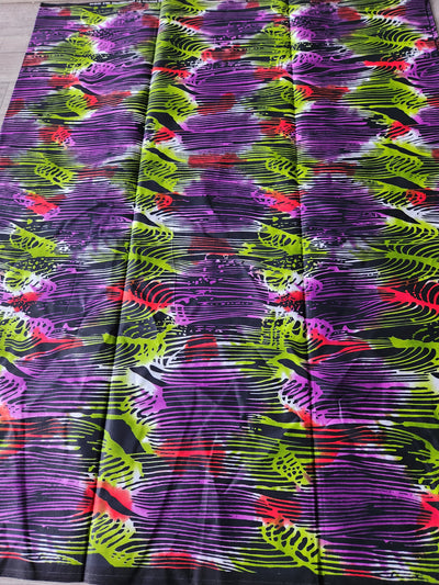 Purple and Green African Print Fabric, Ankara Fabric, AF195