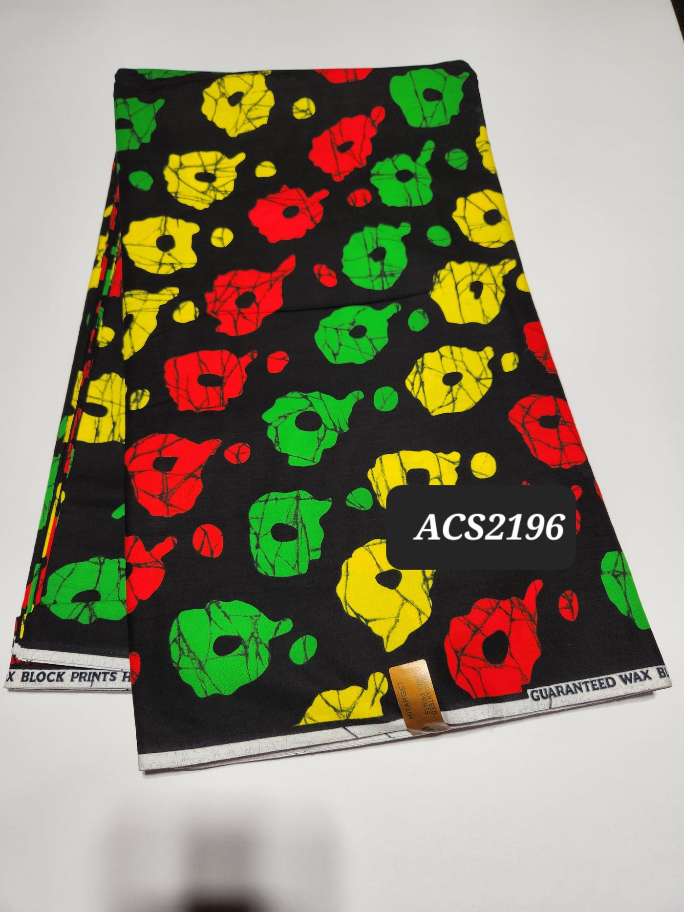 Black Ankara Print Fabric ACS2196