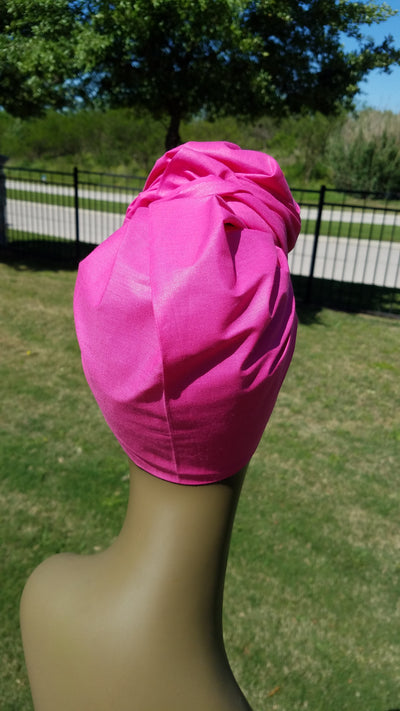 Plain Pink African Fabric Headwrap. Ankara Headwrap
