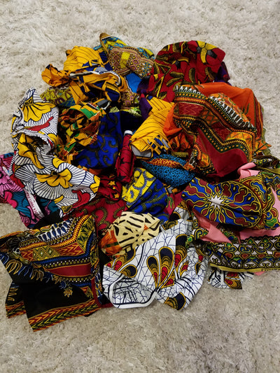 Scraps of African Ankara Fabric