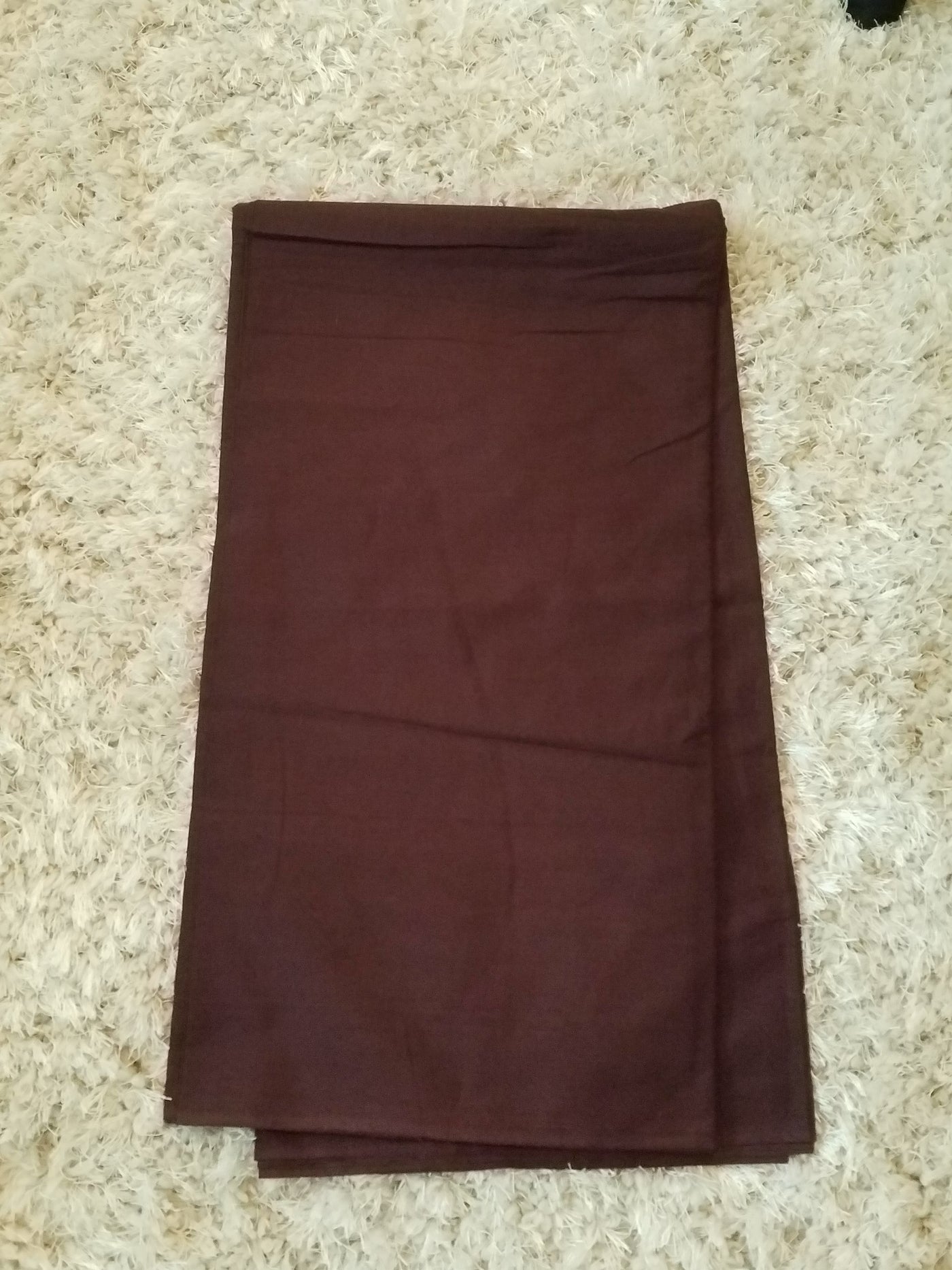 Plain Brown African Ankara Fabric
