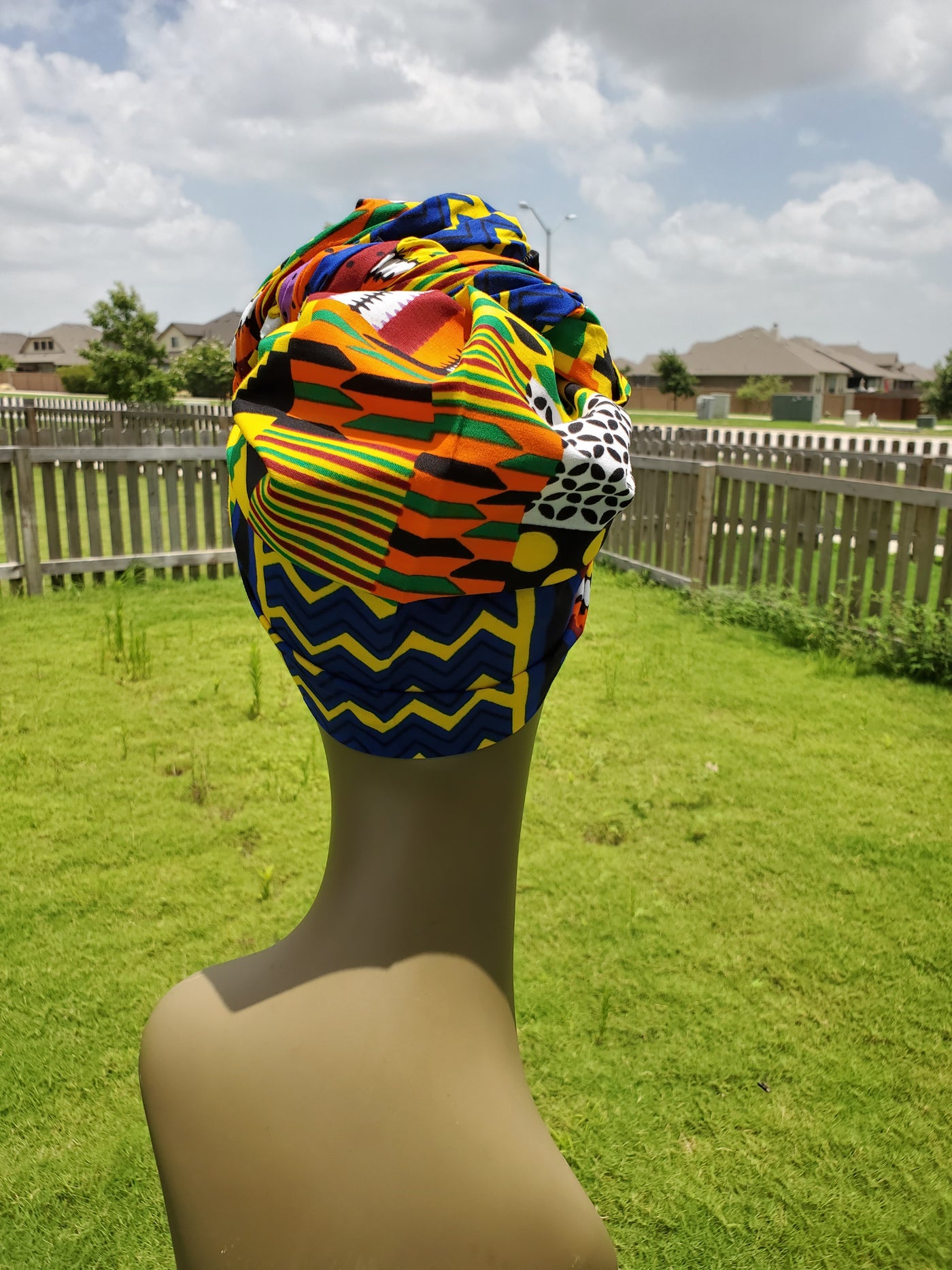 Patchwork African Fabric Headwrap. Ankara Headwrap