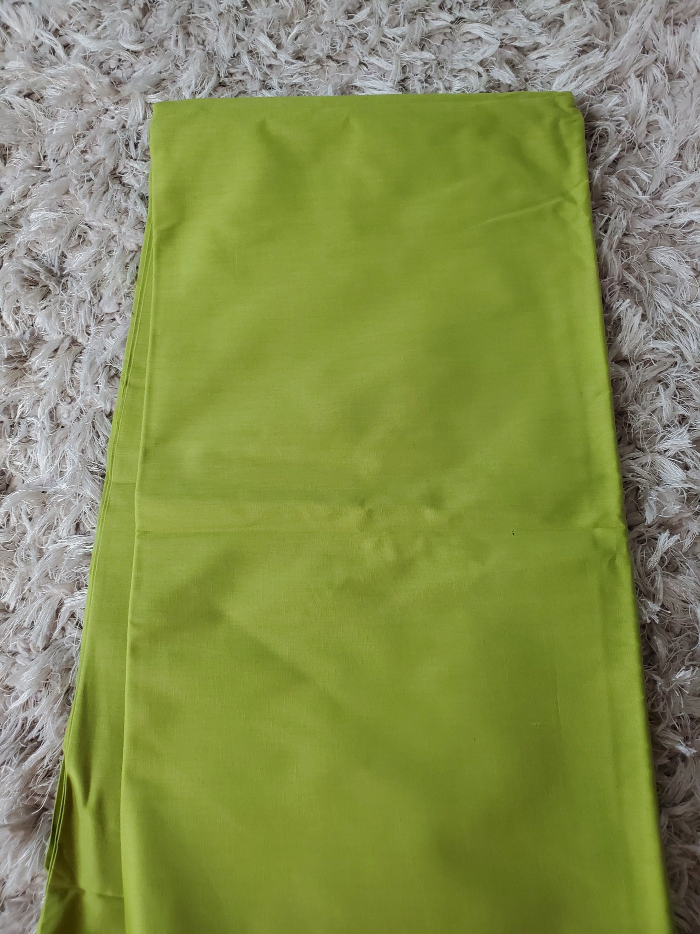 Plain Lemon Green African Ankara Fabric