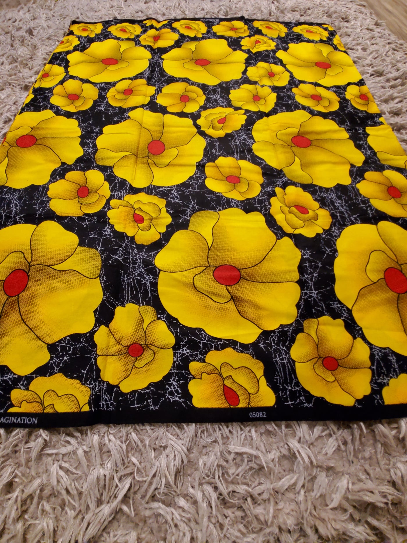Black and Yellow Multicolor African Ankara Fabric