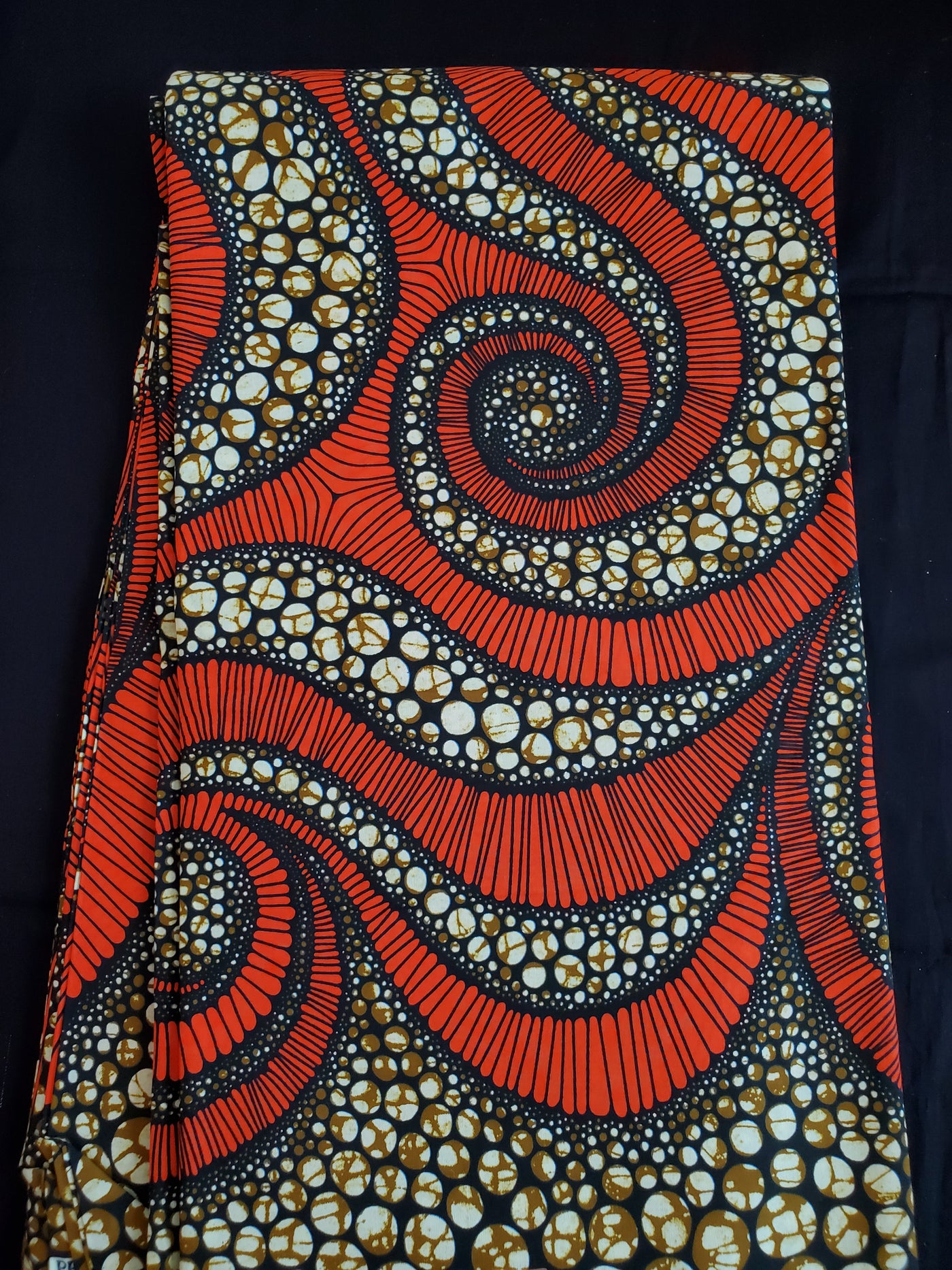 Brown and Orange Multicolor African Ankara Fabric