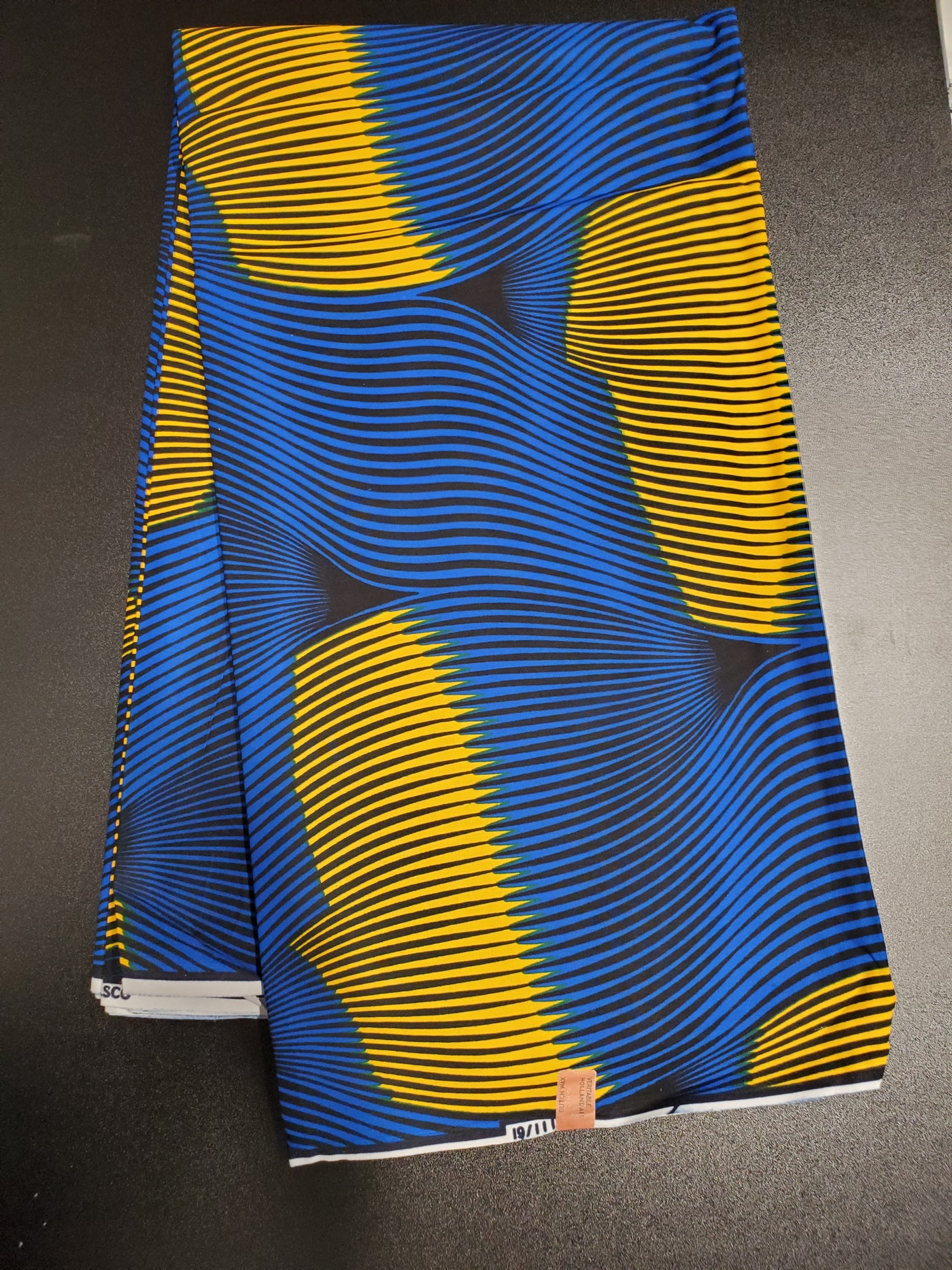Blue and Yellow African Ankara Print Fabric