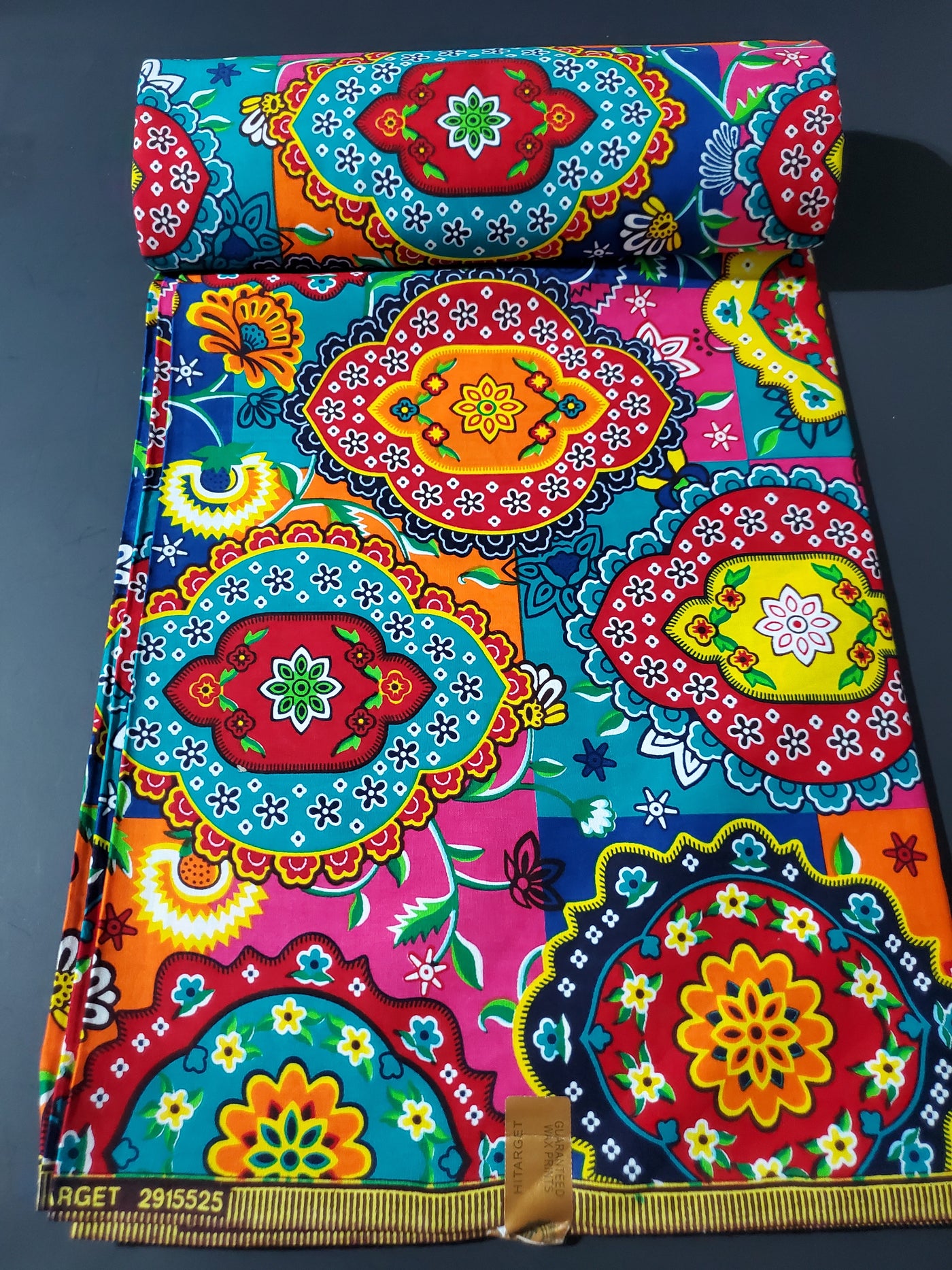 Multicolor African Ankara Print Fabric