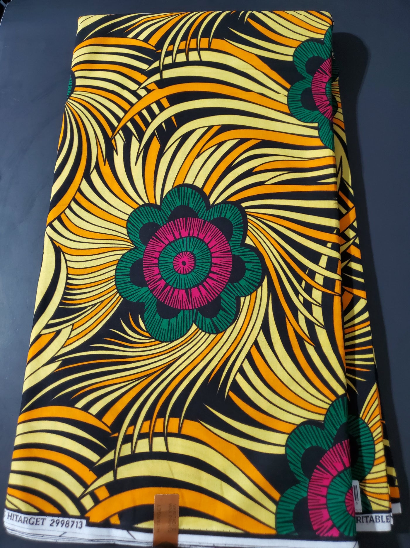 Yellow And Pink Ankara Fabric, ACS0139