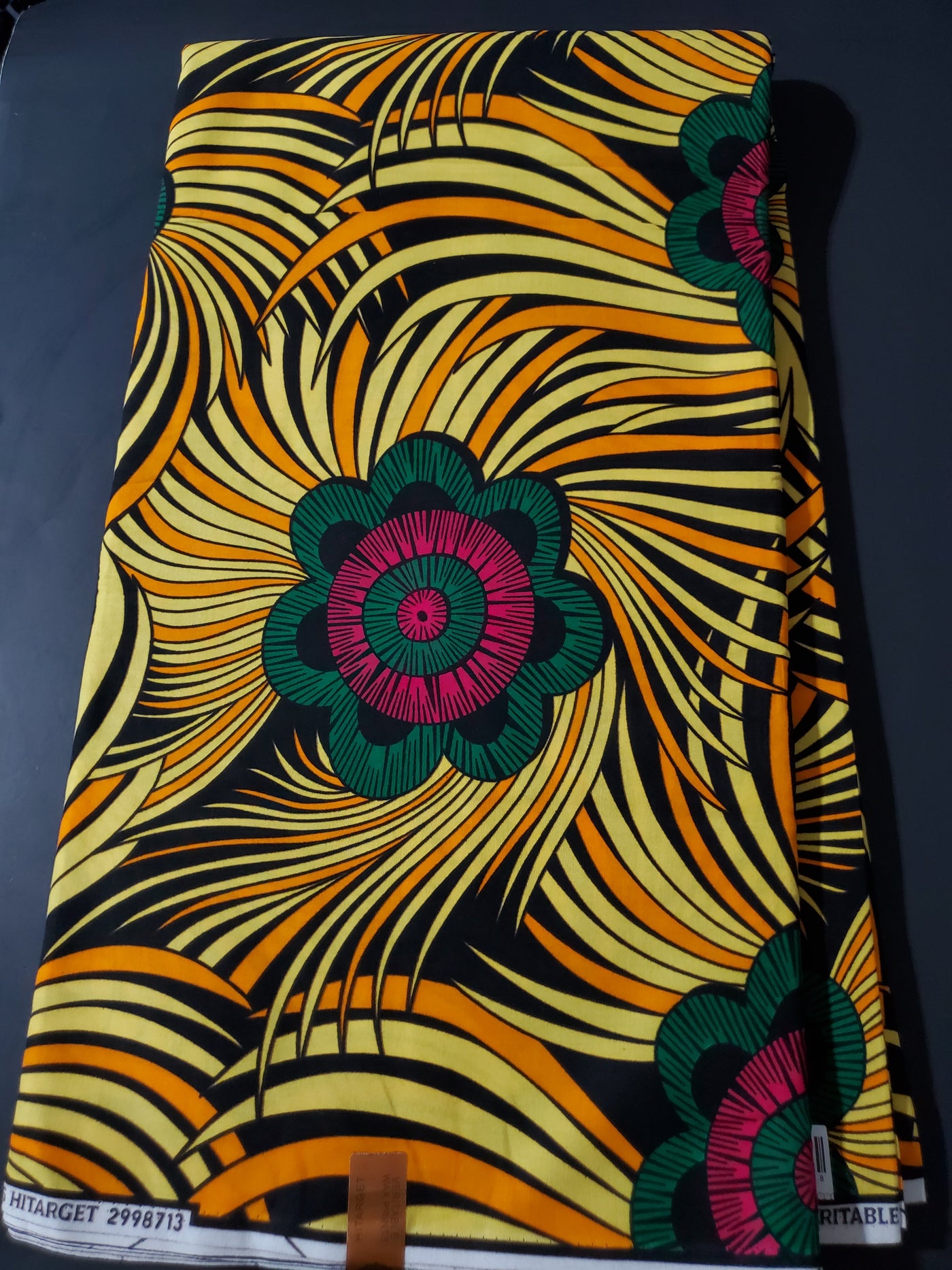 Yellow And Pink Ankara Fabric, ACS0139