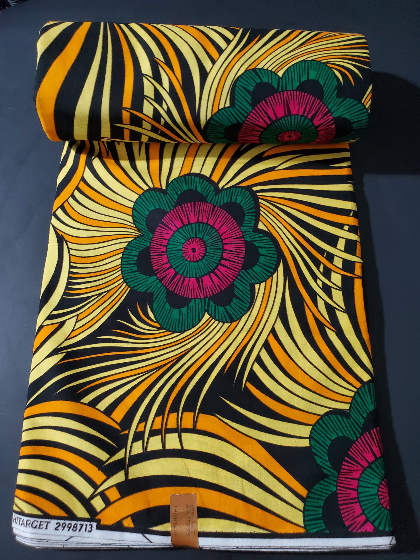 Yellow And Pink Ankara Fabric, ACS0139