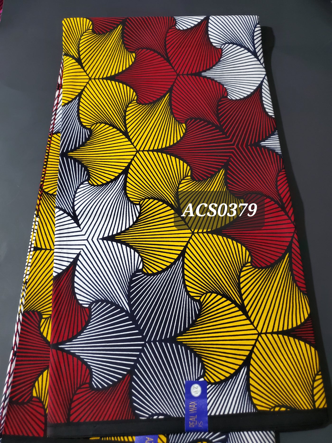 Yellow and Red Ankara Fabric, ACS0379