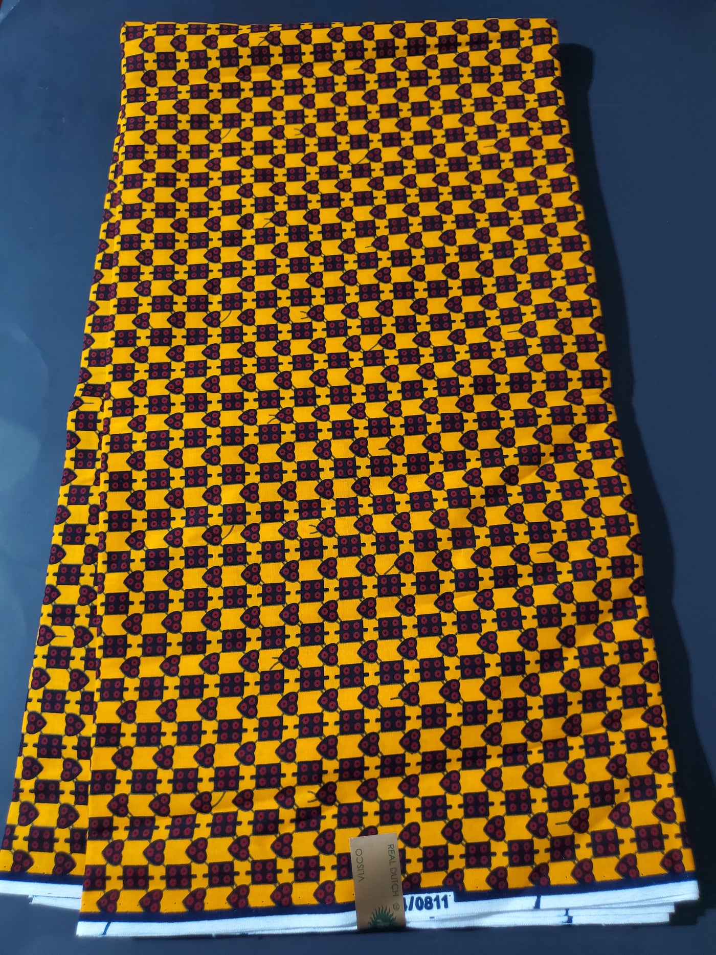 Yellow and Red African Ankara Fabric
