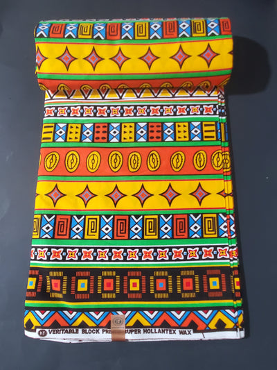 Multicolor African Ankara Print Fabric