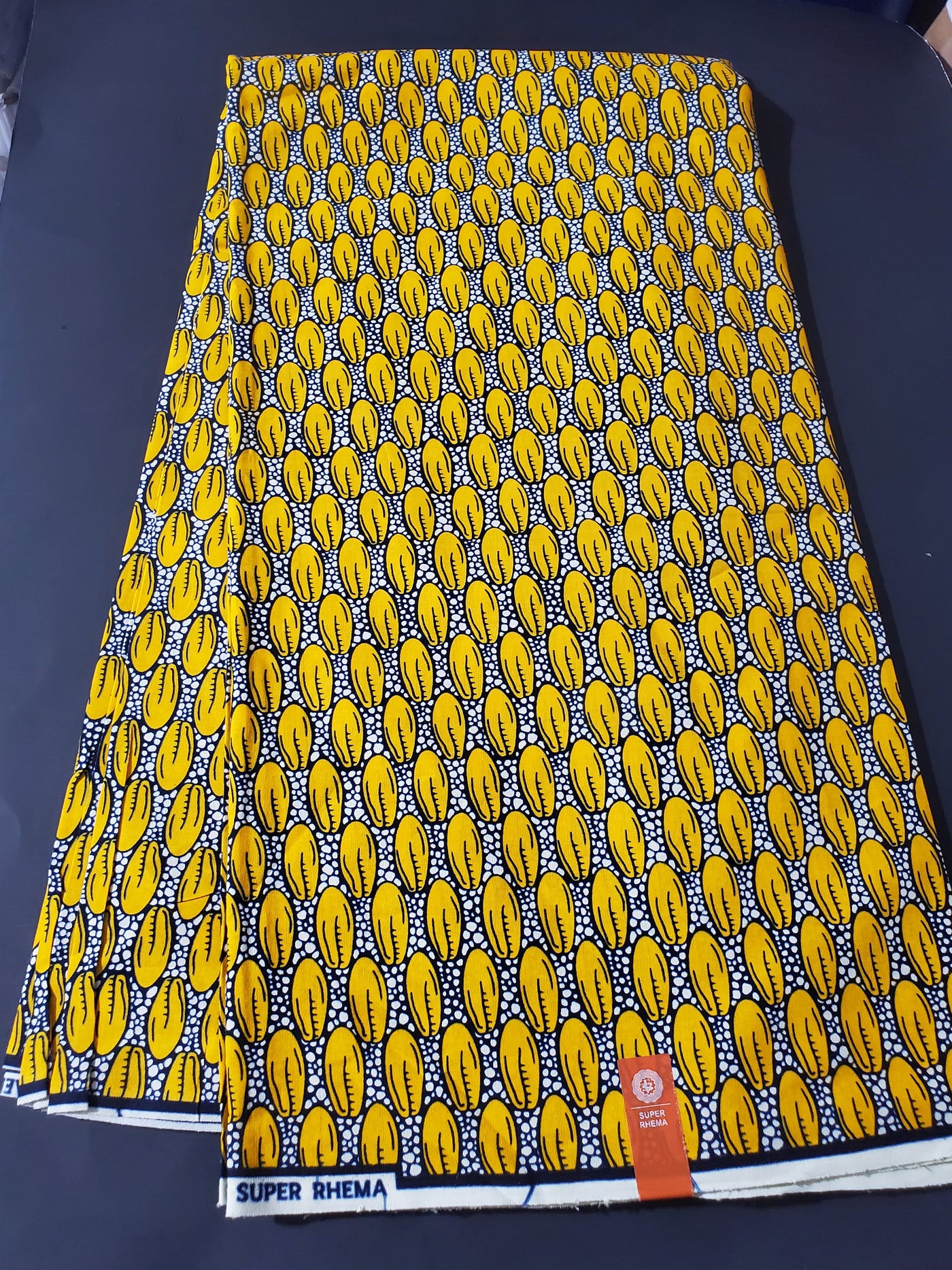 Yellow Multicolor African Ankara Print Fabric