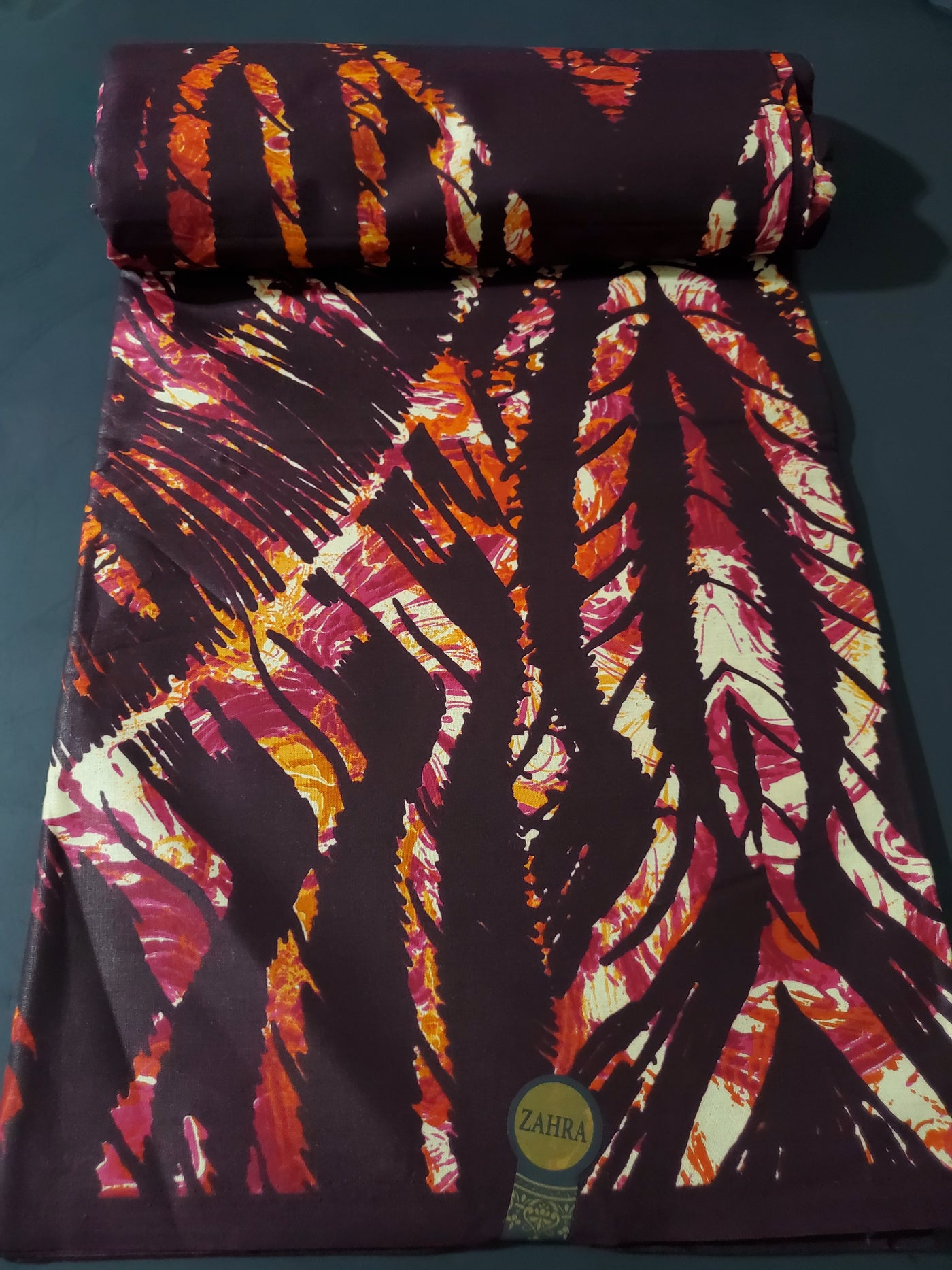 Brown Multicolor African Ankara Print Fabric