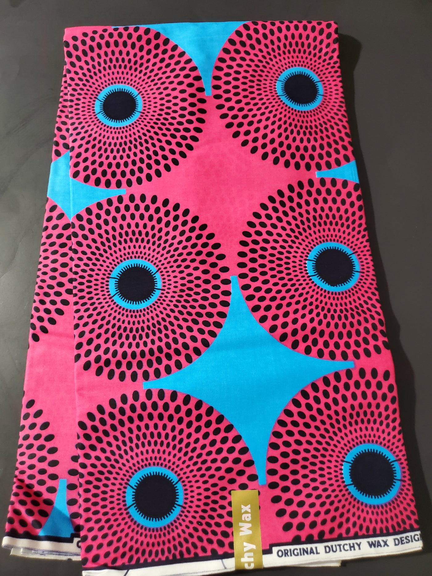Pink and Blue Multicolor African Ankara Fabric