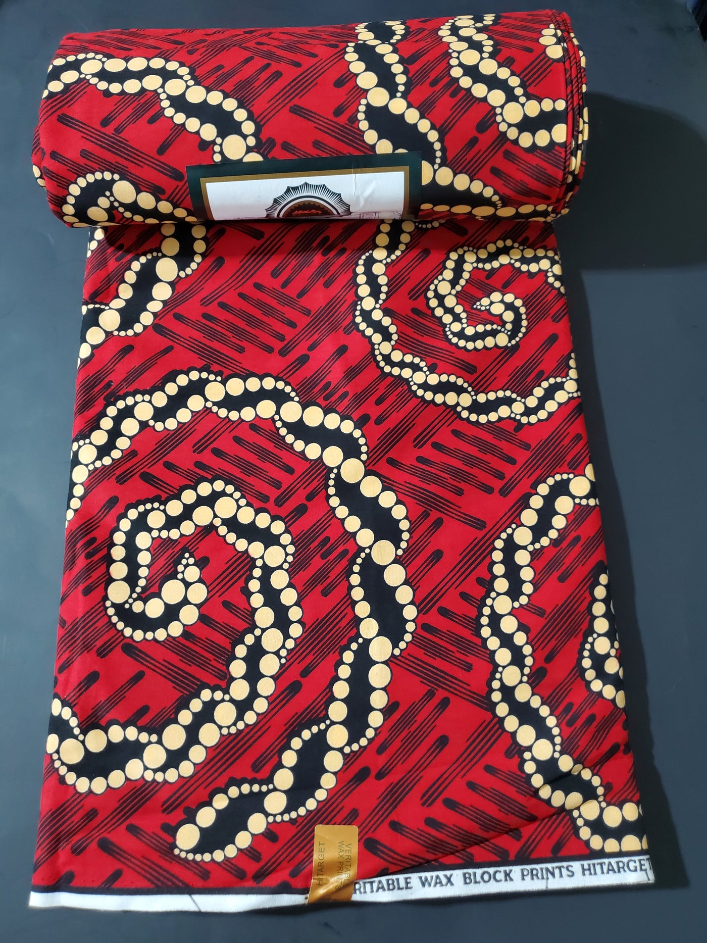 Red African Ankara Fabric