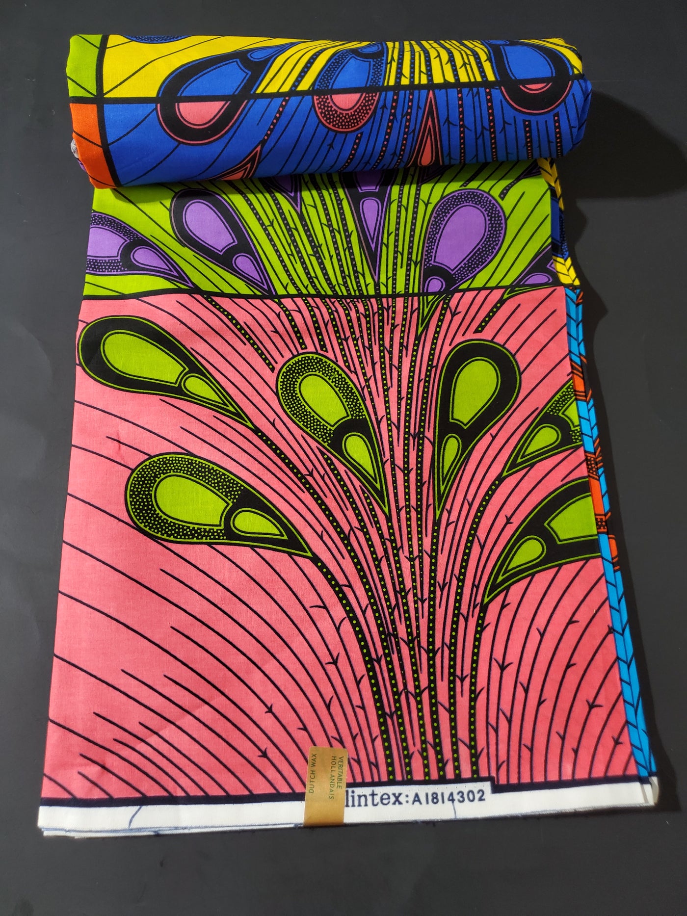Multicolor Rainburst African Ankara Print Fabric