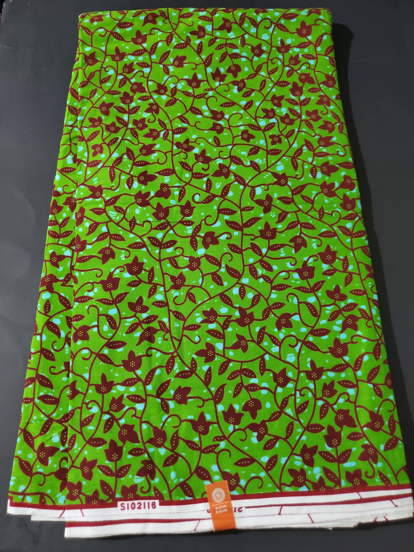 Green Multicolor African Ankara Print Fabric
