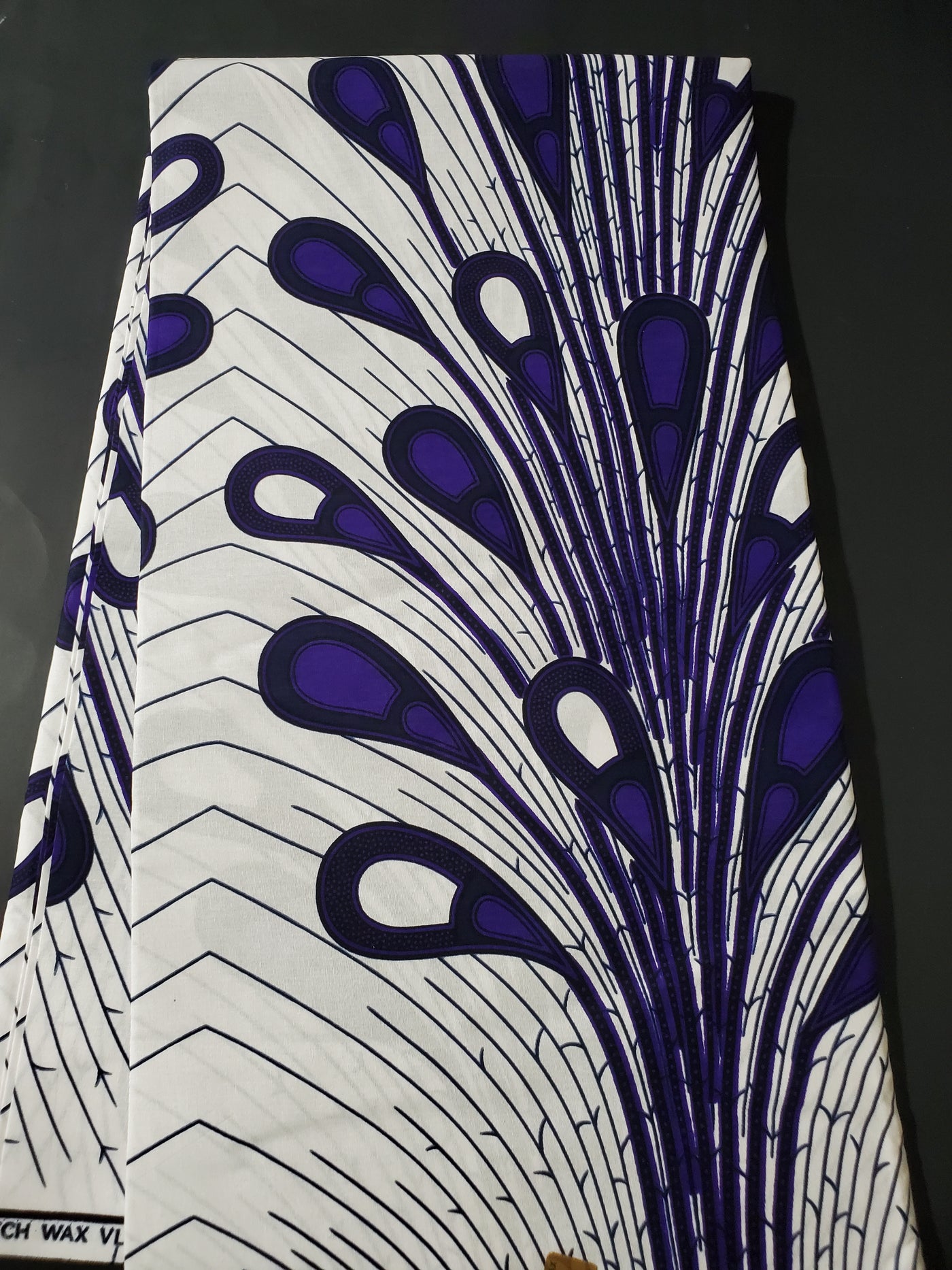 White and Purple Rainburst Multicolor African Ankara Fabric
