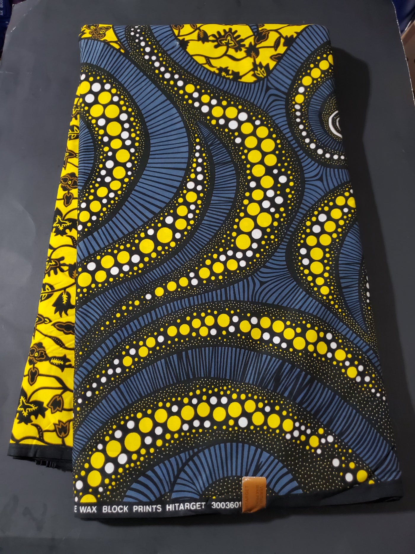 Yellow and Gray Multicolor African Ankara Fabric
