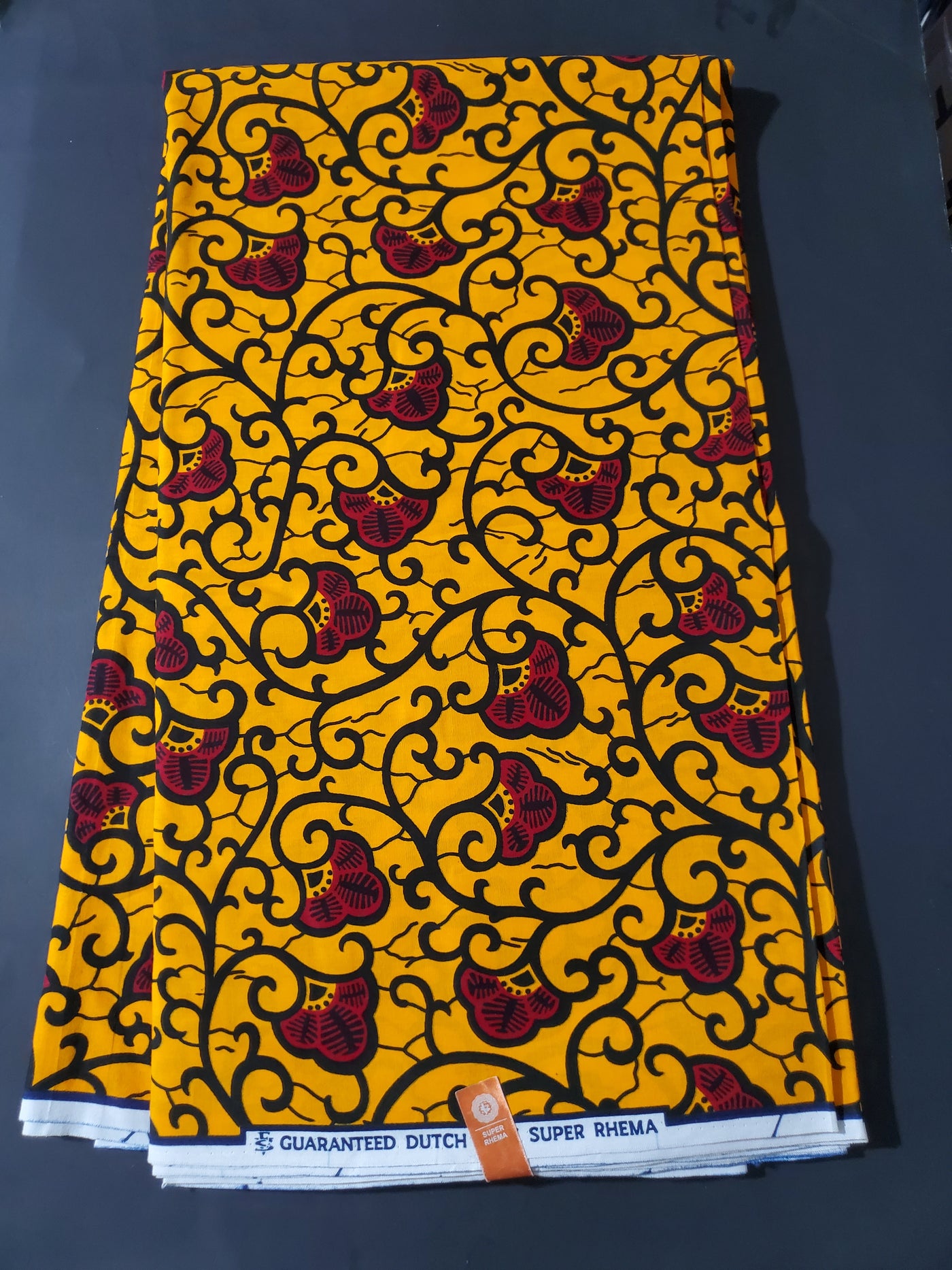 Yellow and Red Multicolor African Ankara Fabric