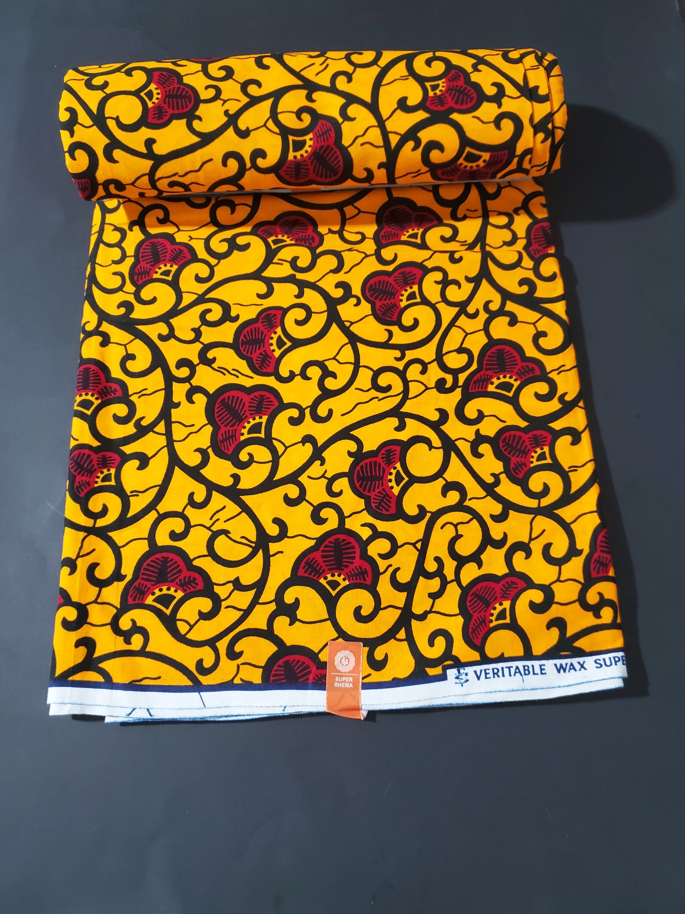 Yellow and Red Multicolor African Ankara Fabric