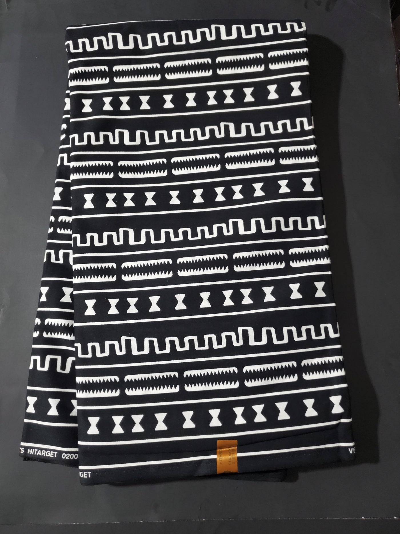 Black and White African Ankara Fabric