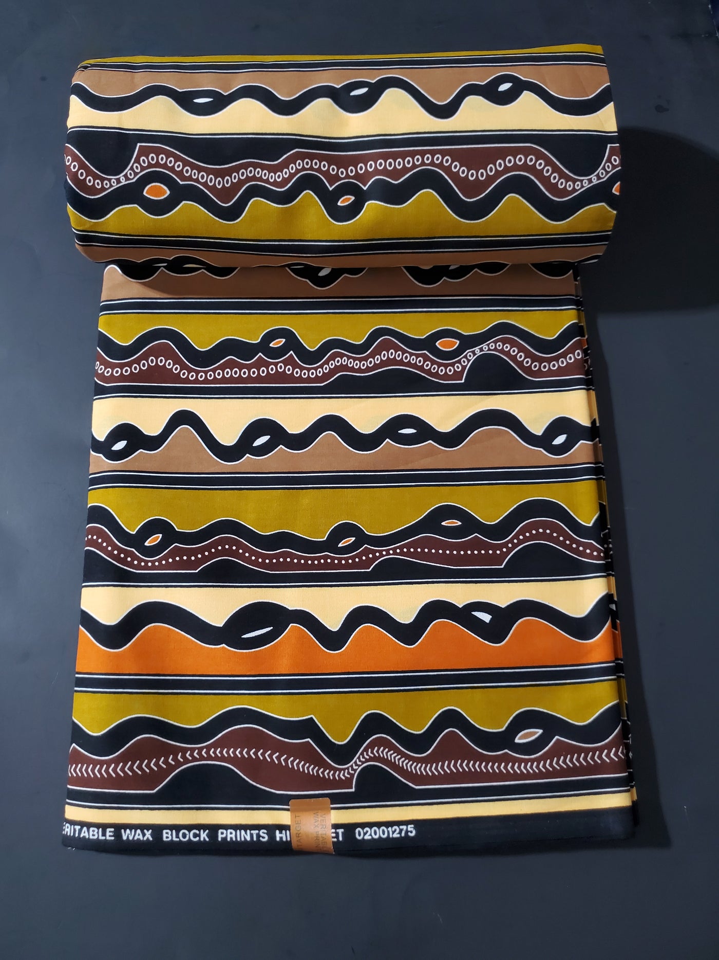 Brown and Orange Multicolor African Ankara Fabric