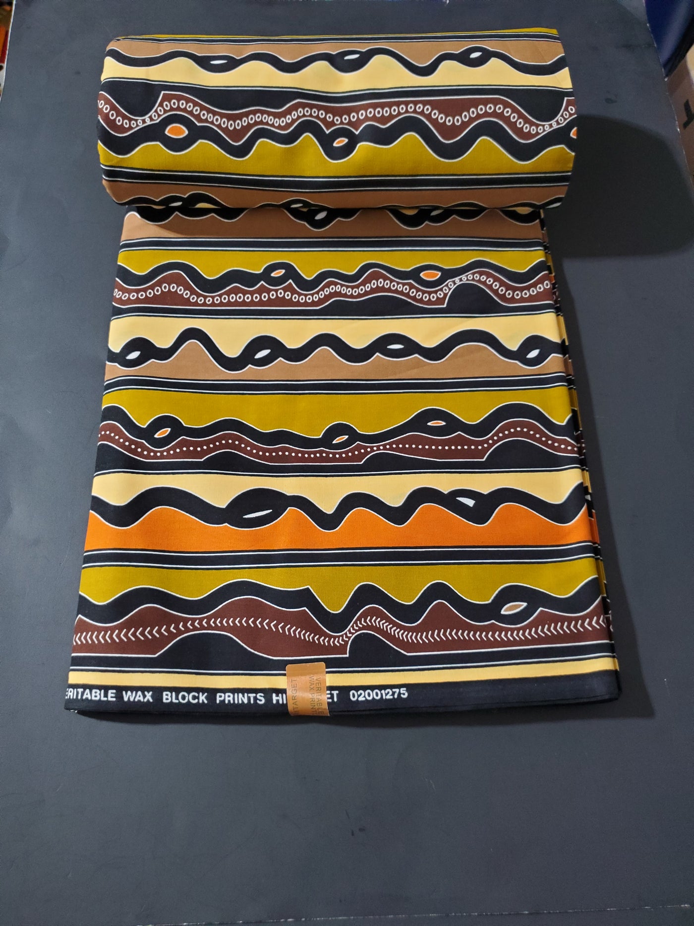 Brown and Orange Multicolor African Ankara Fabric