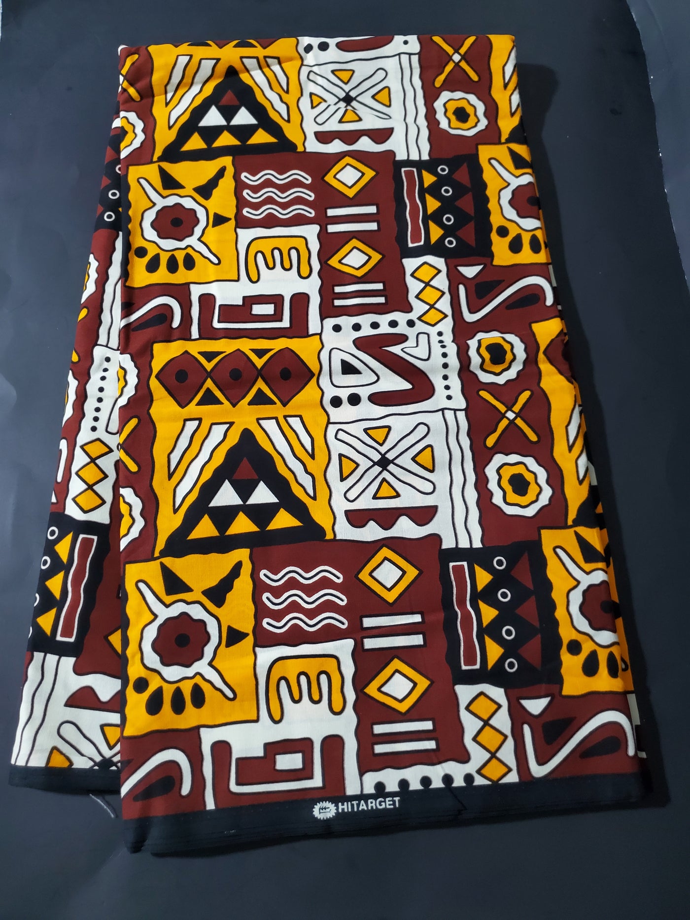 Brown, Yellow and Black Tribal African Ankara Fabric