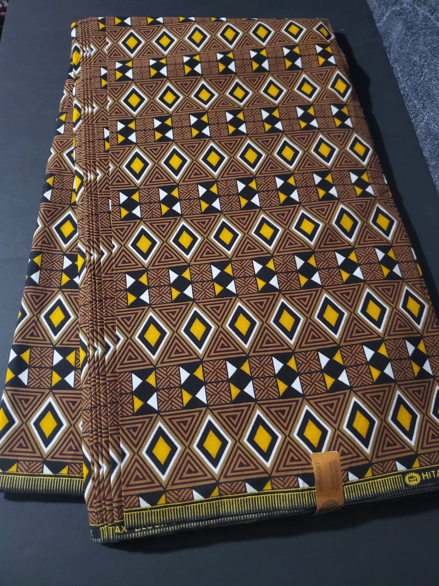Brown and Yellow Multicolor African Ankara Fabric