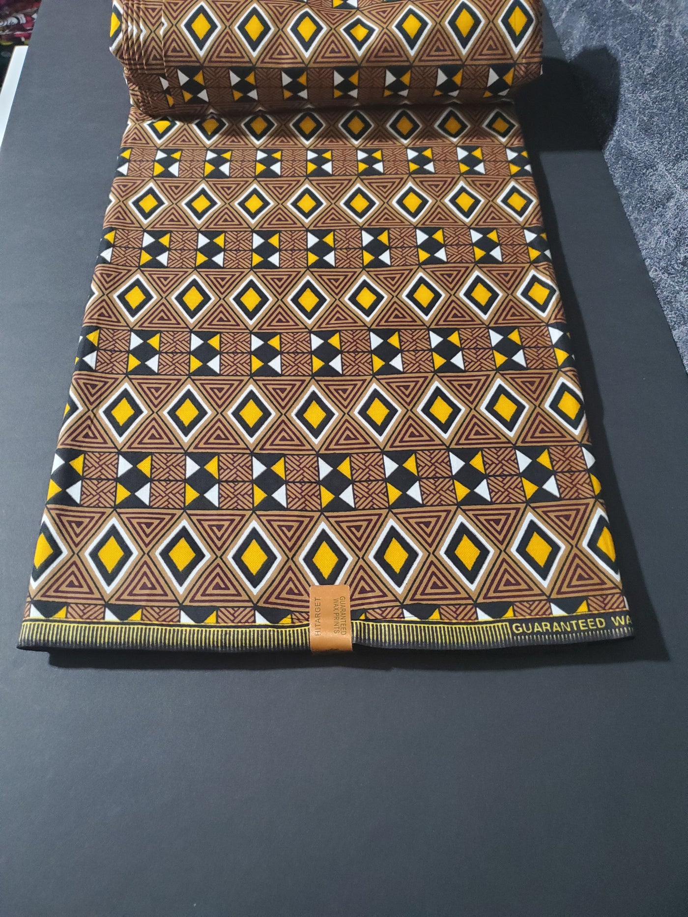 Brown and Yellow Multicolor African Ankara Fabric