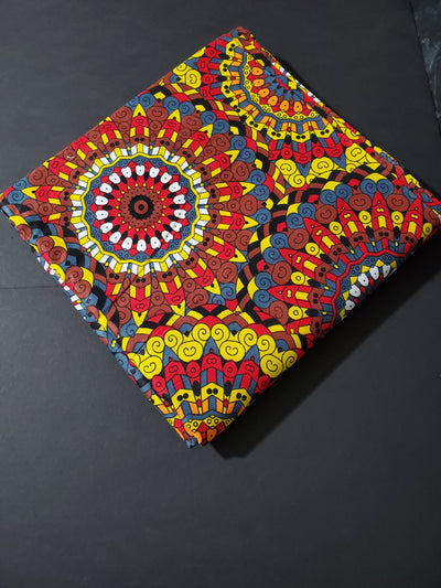 Gray and Brown African Ankara Fabric