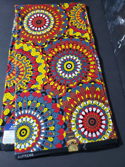 Gray and Brown African Ankara Fabric