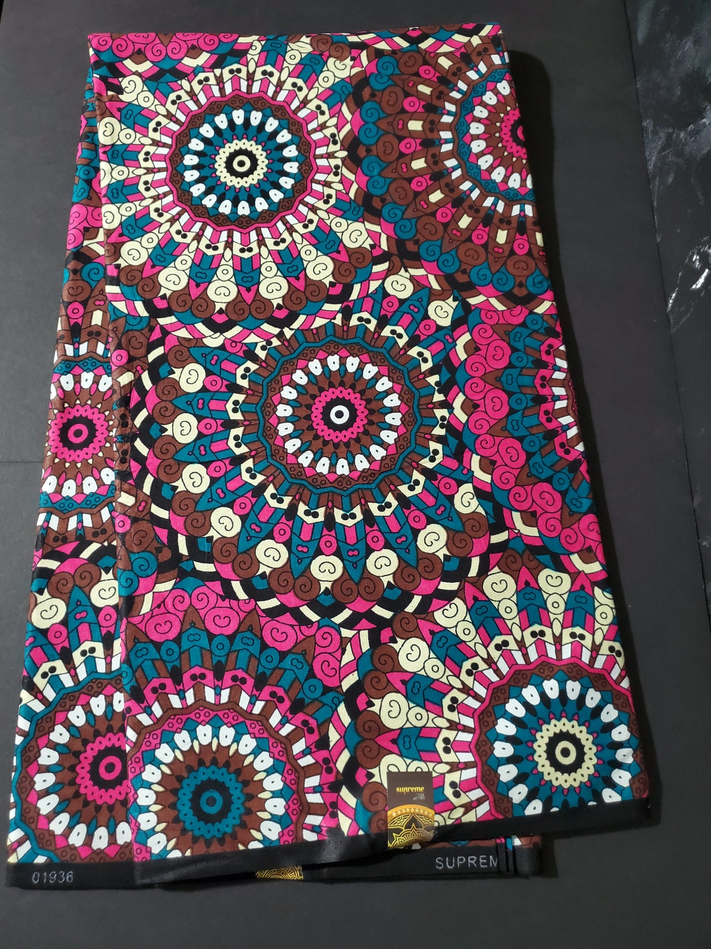 Pink and Brown African Ankara Fabric