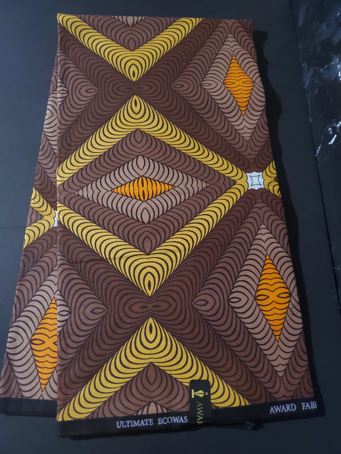 Brown and Orange African Ankara Fabric