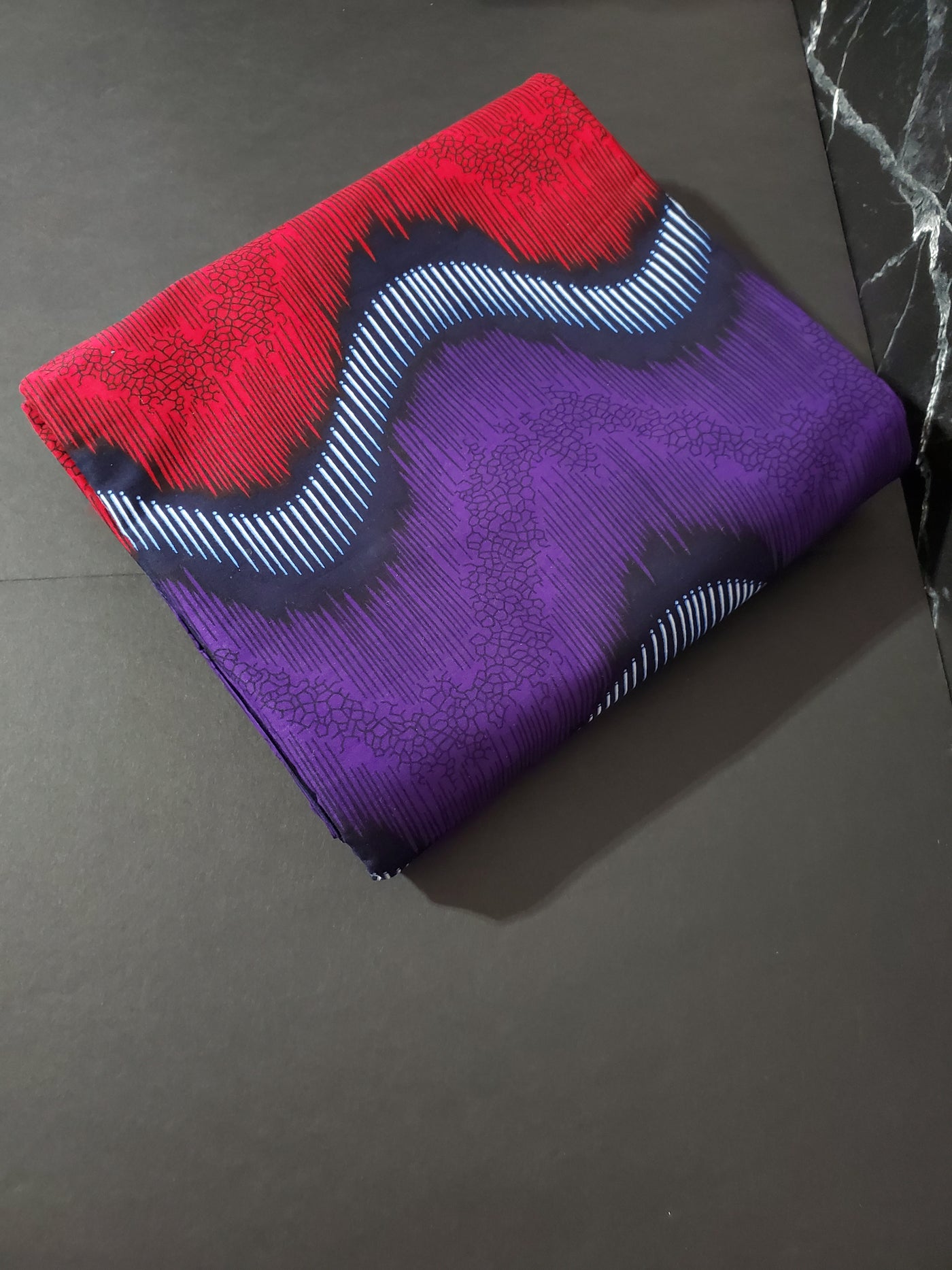 Purple and Yellow Ankara Tribal Fabric, ACS0381