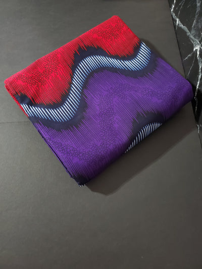 Purple and Yellow Ankara Tribal Fabric, ACS0381