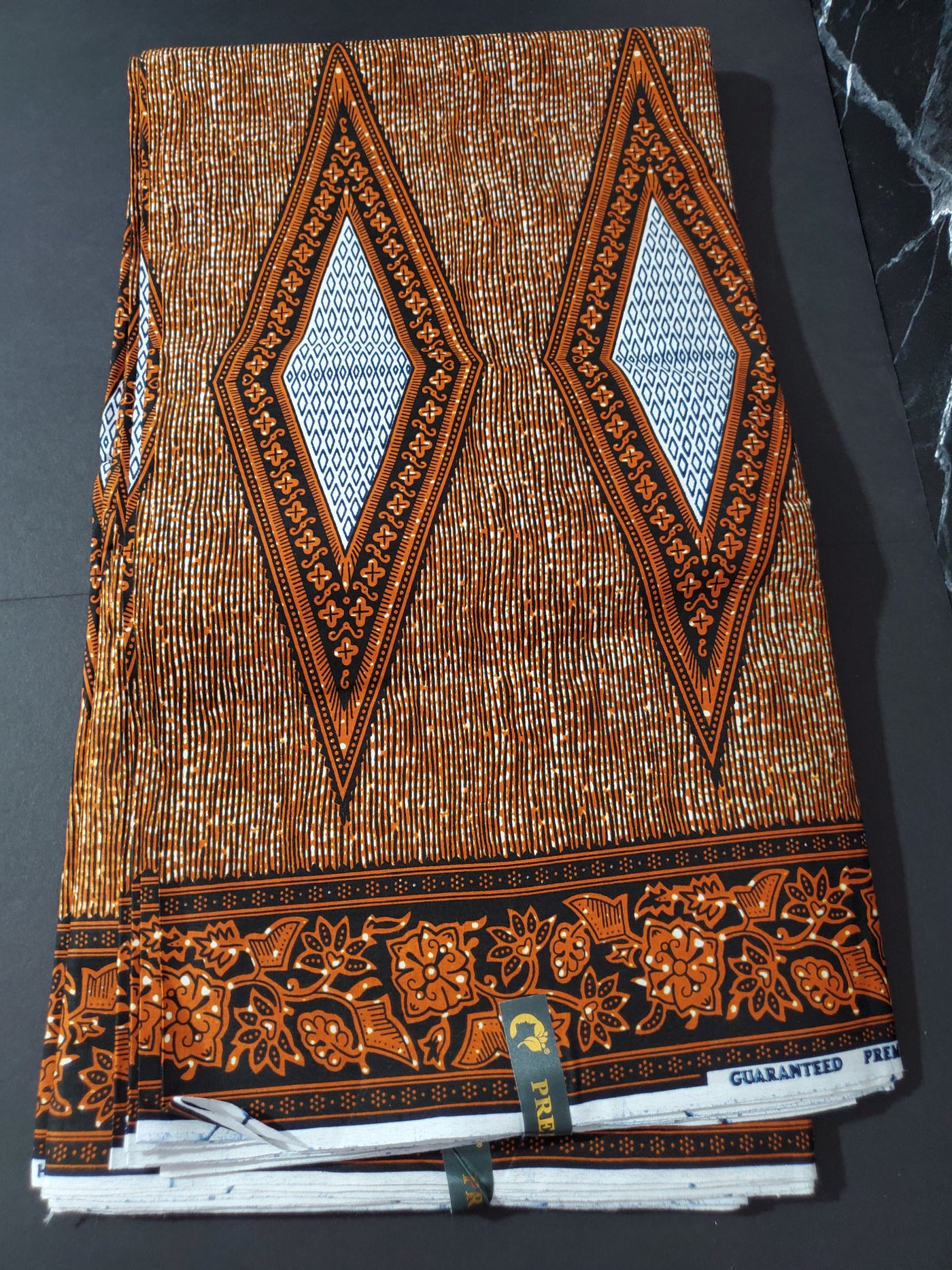 Brown and Gray African Ankara Fabric