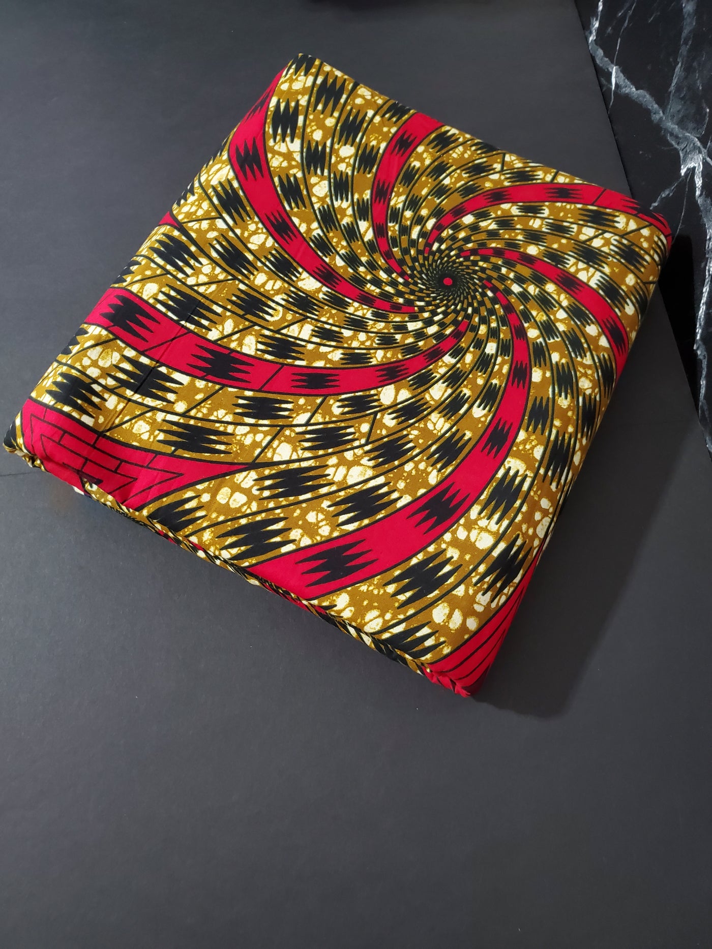 Brown and Red African Ankara Fabric