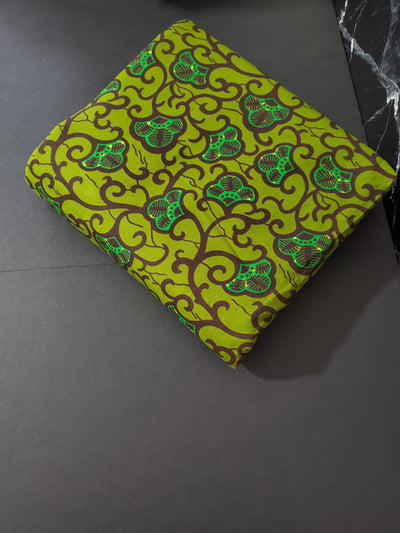 Olive and Green African Ankara Fabric